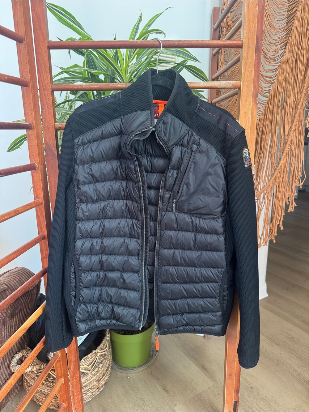 Parajumpers Men's Black Quilted Puffer Goosedown Jacket L